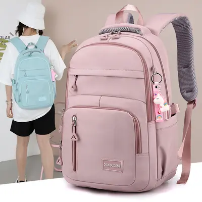Multi-Compartment Backpack for Junior and Senior High School Girls