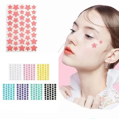 Colorful PE Star Acne Patches, Invisible and Breathable