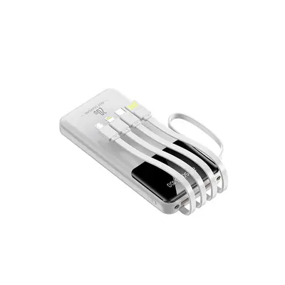 Cross-border ultra-thin built-in wired large capacity portable charger 20000 mAh fast charging mobile power bank gift with customized logo