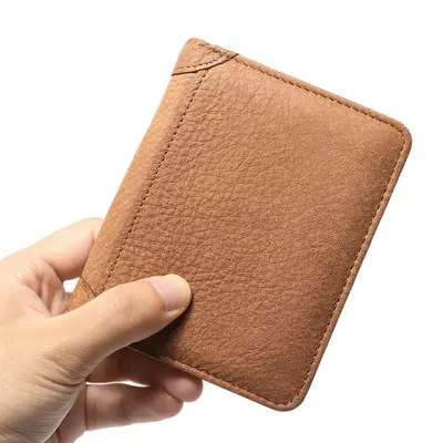 Men's Genuine Leather Wallet, Crazy Horse Leather, Multi-Card Slots - 10