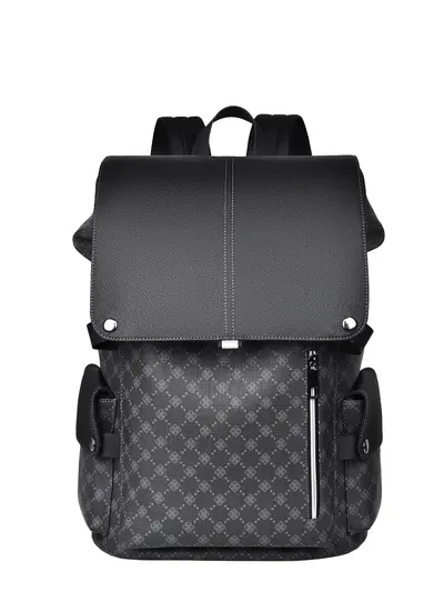 Men's Casual Printed Backpack, Large Capacity, Computer Compartment - 3