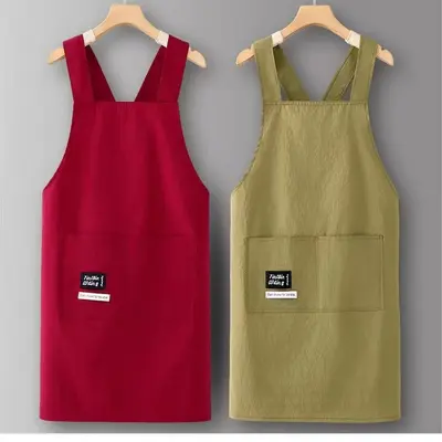 Su İtici Ev Tipi Mutfak Önlüğü Moda Baskılı Restoran Çalışma Önlüğü - 11