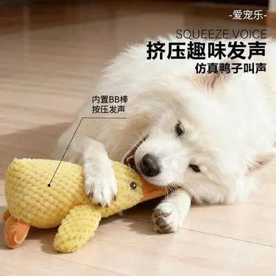 Plush Dog Toy, Chew-Resistant, Squeaky Sleep Companion - 4