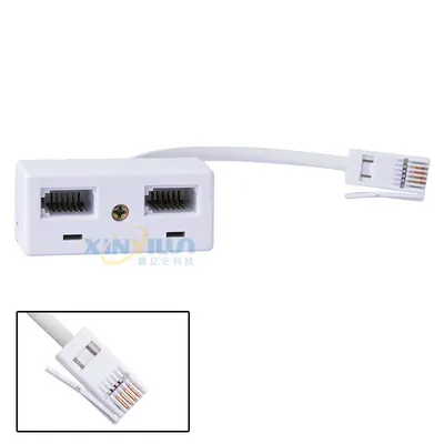 RJ11 UK Telefonadapter, 1-auf-2-Verteiler, Hongkong-Stil