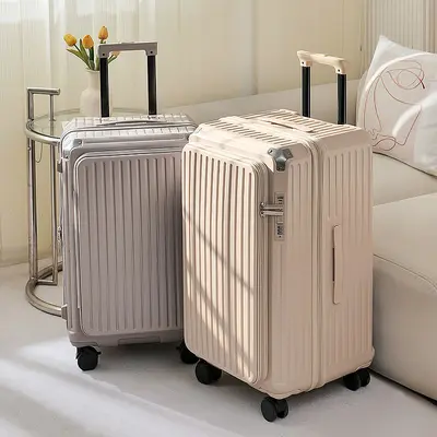 Front-Opening Luggage 2025 New Model Expandable Multi-functional Trolley Case 20 inch Travel Suitcase Carry-on Luggage with Password Lock for Men and Women