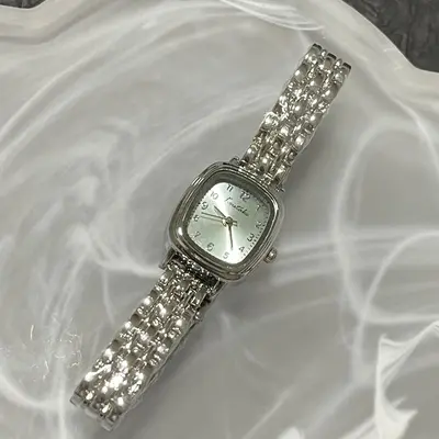 Women's Square Link Chain Watch, British Style - 10