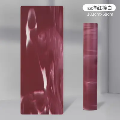 lulu同款定制批发跨境瑜伽垫PU橡胶撞色高回弹防滑健身垫源头工厂 - 12