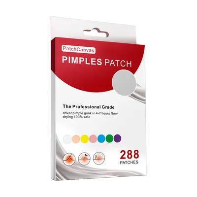 PatchCanvas痘痘贴盒装7色透明圆形痘痘贴纸SHOPEE现货厂家批发