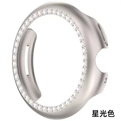 Google Watch5 Protective Case with Single Diamond Electroplated Finish - 10