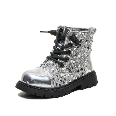 Mädchen-Martin-Stiefel gefüttert, weiche Sohle
