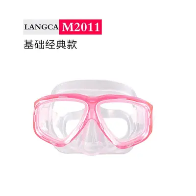 Silicone Swim Goggles and Tempered Glass Diving Mask for Adults - 9