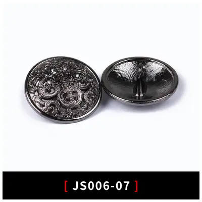 Hollow Pearl Gold Metal Button, Round - 9