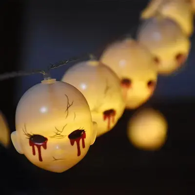Halloween LED Light String, Ghost Skull and Eye Decorative Lights - 11