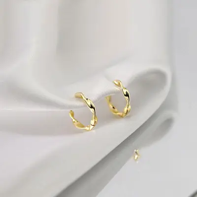 S999 Sterling Silver Möbius Hoop Earrings, Summer Collection - 3