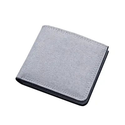 Erkek kısa kanvas cüzdan cüzdan erkek fermuarlı cüzdan erkek denim yeni erkek etiketsiz ultra ince