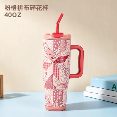 40 Oz Çift İçecekli Paslanmaz Çelik Termos Bardak, Pipetli, Büyük Kapasiteli - 13