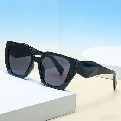 Damen-Sonnenbrille 2026 im Cat-Eye-Stil, Vollrand, breite Bügel - 3