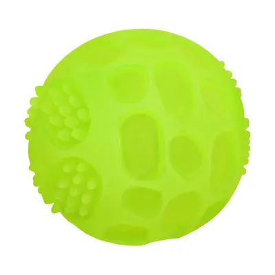 Glow-in-the-dark squeaky dog ball, elastic TPR