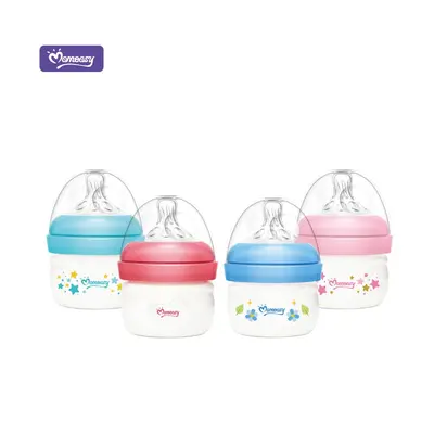 Momeasy производитель прямые поставки детская бутылочка для кормления из PP с широким горлышком в форме сердца, имитация грудного вскармливания, антиколиковая бутылочка для кормления