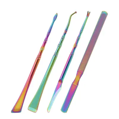 Titanyum pedikür bıçak seti, renkli, 7 parça - 8