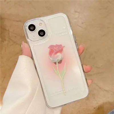 iPhone 17 Pro Max telefon kılıfına uygun sanatsal çiçek desenli boyama, sınır ötesi Apple 16 yeni model 14 Pro Japon/Kore 13/15 - 5