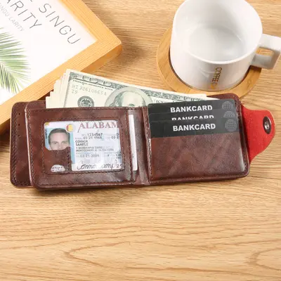 New Men's Short Wallet with Multiple Card Slots and Large Capacity - 3