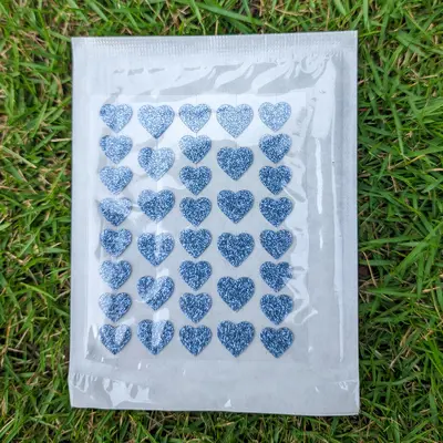 Renkli kalp sivilce yaması çay ağacı yağı hidrokolloid glitter - 9