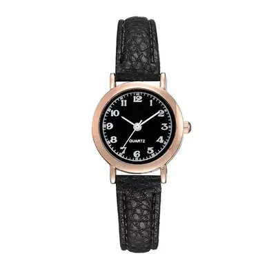 Damen-Armbanduhr, runder Zifferblatt, Quarz, kleine Größe - 9