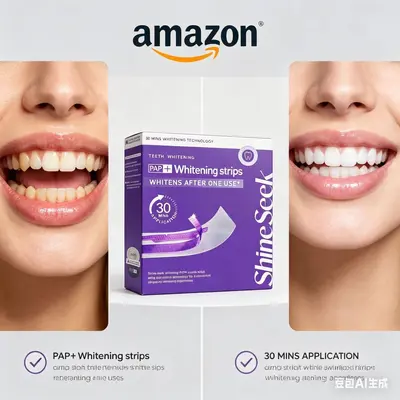 30-Minute Fast Whitening PAP Purple Teeth Strips, Peroxide-Free - 2