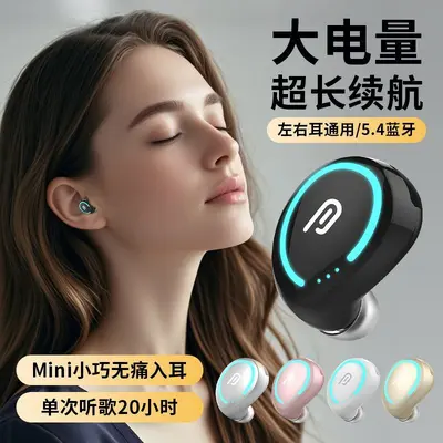 Sınır ötesi I8 Bluetooth Kulaklık Kablosuz Ultra Uzun Pil Ömrü Mini Görünmez Uyku Spor Gürültü Azaltma Kulak İçi Kulaklık Toptan - 2