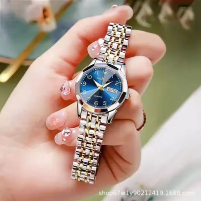 Swiss women's watch, waterproof, quartz, luminous