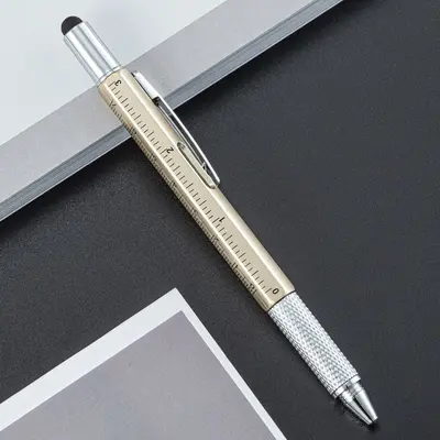 6-in-1 Multifunctional Plastic Tool Pen with Level, Ruler and Screwdriver - 11