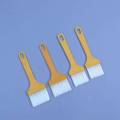 Plastik boya fırçası su geçirmez tutkal fırçası plastik No. 4 küçük fırça plastik saplı tel fırça toz giderme barbekü fırçası klavye fırçası