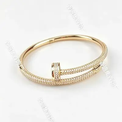 CNC-vergoldetes Nagel-Armband mit Strass, Unisex - 5
