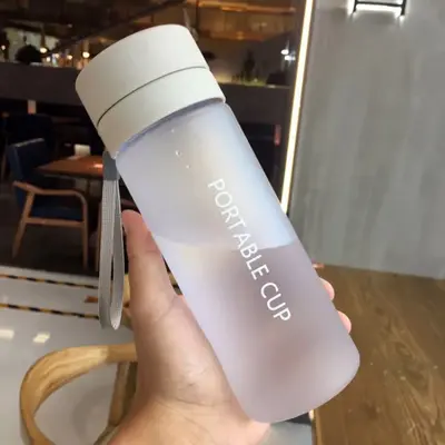 Plastic water cup wholesale sports water bottle frosted double lid high-end large capacity men and women trending water cup student - 11