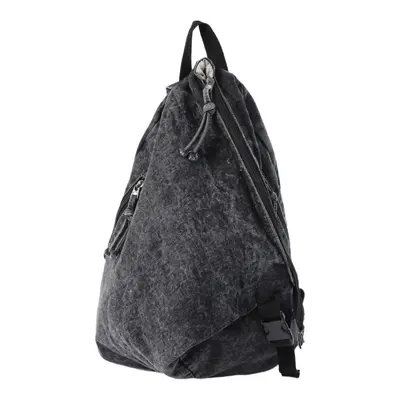 Washed Canvas Backpack, Irregular Niche Design, Denim School Bag for Girls - 6