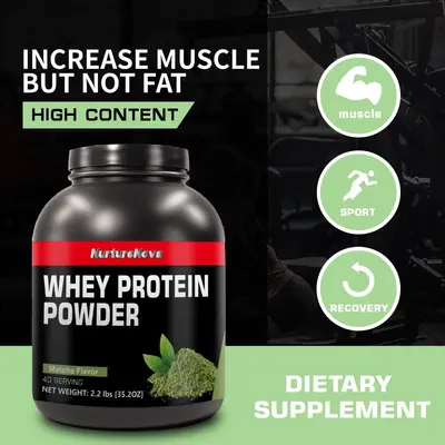 外贸跨境直销 抹茶味蛋白粉WHEY PROTEIN POWER工厂现货2.2lbs
