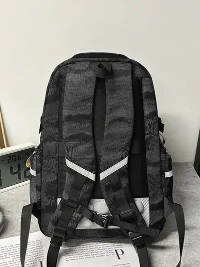 Spine-Protection Large-Capacity Backpack, Breathable Laptop Compartment Student Bag - 5