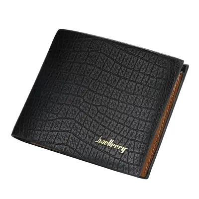 Baellerry Men's Short Wallet, Crocodile Pattern, Slim Tri-Fold - 7