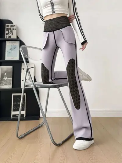 Kadın Kalın Polar Astarlı Mikro Paça Yoga Pantolonu, Ön ve Arka Cepli - 6