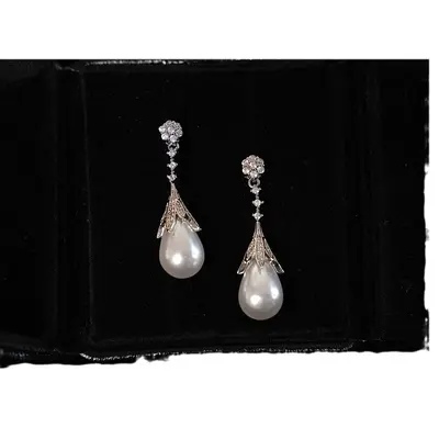 Diana Princess Perlenohrringe, Wassertropfen-Design - 6