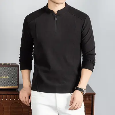 Men's Thermal Long-Sleeve Base Layer, Half Turtleneck, Zipper - 13