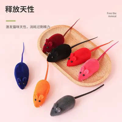 猫玩具猫薄荷小老鼠自嗨猫咪毛绒玩具仿真老鼠耐咬逗猫棒磨牙玩具 - 11