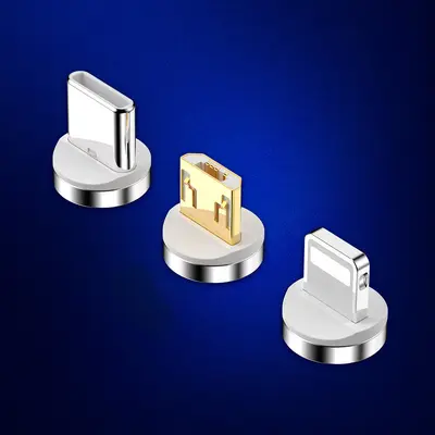 5A süper hızlı şarj manyetik veri kablosu üçü bir arada güçlü mıknatıs kafası Huawei Type-C Apple Android için uygundur