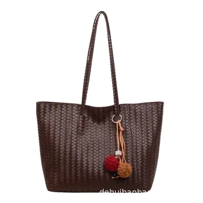 2026 Women's Retro Woven Pattern Large Tote Bag - 9