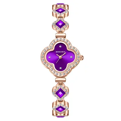 Live streaming hot-selling fashion four-leaf clover bracelet quartz watch emerald women's watch women's watch manufacturer wholesale - 9