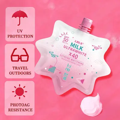 LBLS sunscreen SPF50 pink UV protection hydrating