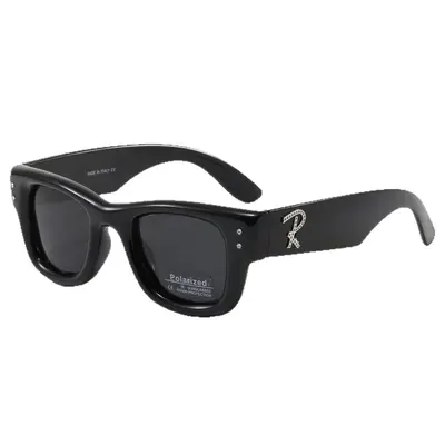 Unisex Square Rhinestone Sunglasses for Round Faces - 6