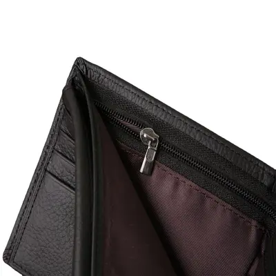 JINBAOLAI Short Men's Wallet Genuine Leather with Coin Pocket - 6