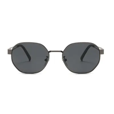 Herren-Sonnenbrille mit Metall-Ovalrahmen, Retro-Premium-Optik - 6